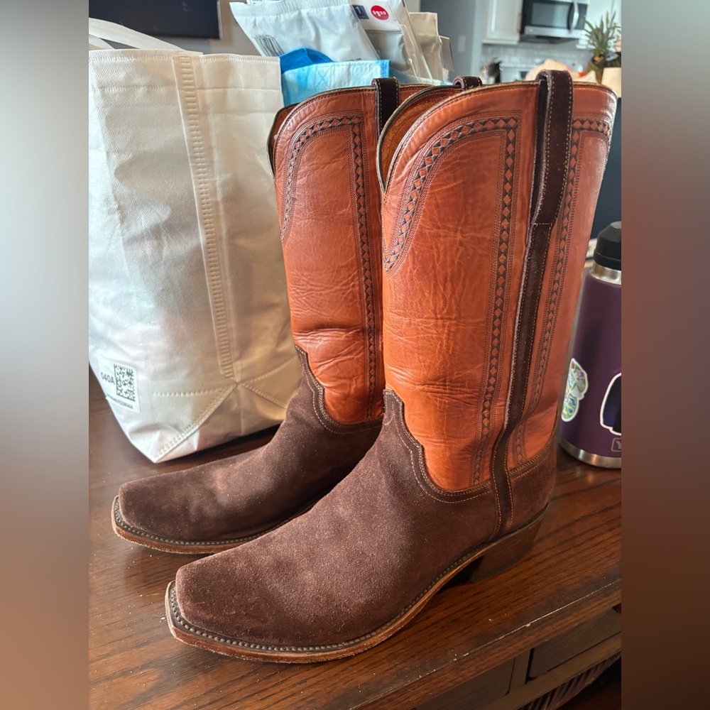 Lucchese Two-Tone Leather Cowboy Boots